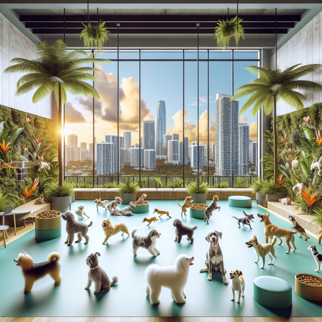 Premium dog daycare facility in Miami